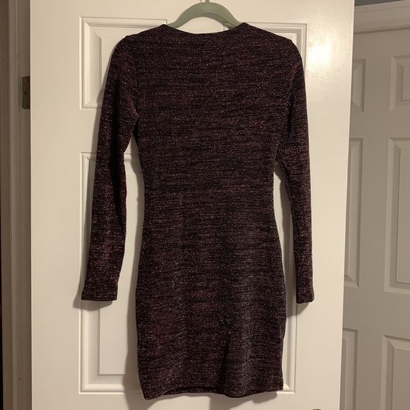 Sparkle Long Sleeve Twist Dress - Picture 2 of 5